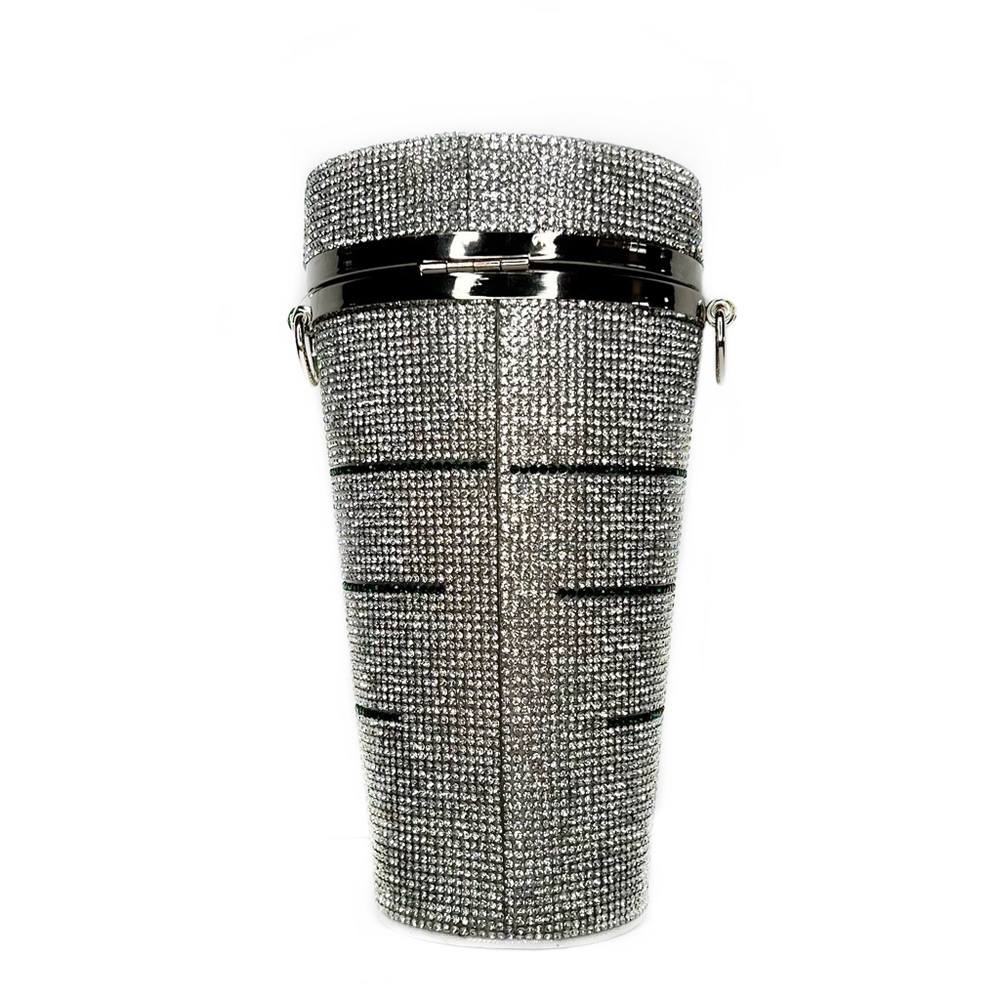 Starbucks Green Mermaid Siren Silver Green Crystal Venti Coffee Cup Clutch Bag - Picture 4 of 7